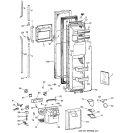 FREEZER DOOR Diagram and Parts List for MSK27PFZAWW  General Electric Refrigerator