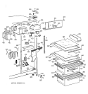 FRESH FOOD SECTION Diagram and Parts List for MSG22GRZAWW  General Electric Refrigerator