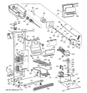 FREEZER SECTION Diagram and Parts List for MSG27DHZAWW  General Electric Refrigerator