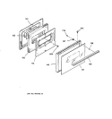 DOOR Diagram and Parts List for LEB131GY2AD  General Electric Range