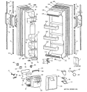DOORS Diagram and Parts List for MSK22GRAAAD  General Electric Refrigerator