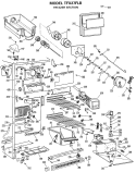 FREEZER SECTION Diagram and Parts List for TFX27FLB  General Electric Refrigerator