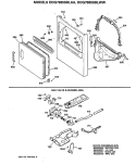 GAS VALVE & BURNER ASM. Diagram and Parts List for DDG7985SBLWW  General Electric Dryer