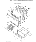 DOOR & DRAWER PARTS Diagram and Parts List for JBP26WV2  General Electric Range