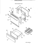 DOOR & DRAWER PARTS Diagram and Parts List for JBP24GV2  General Electric Range