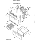 DOOR & DRAWER PARTS Diagram and Parts List for JBP25GV2  General Electric Range