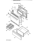 DOOR & DRAWER PARTS Diagram and Parts List for JBC17GV3  General Electric Range
