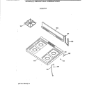 COOKTOP Diagram and Parts List for JGBS03PV3AD  General Electric Range