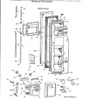 FREEZER DOOR Diagram and Parts List for TFZ24PEXBWH  General Electric Refrigerator
