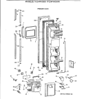 FREEZER DOOR Diagram and Parts List for TFZ24PRXBWW  General Electric Refrigerator