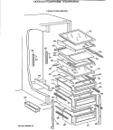 FRESH FOOD SHELVES Diagram and Parts List for TFZ24PRXBWW  General Electric Refrigerator