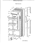 FRESH FOOD DOOR Diagram and Parts List for TPG21PRXABB  General Electric Refrigerator