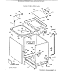CABINET, COVER & FRONT PANEL Diagram and Parts List for WCSR2070T2AA  General Electric Washer