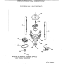 SUSPENSION, PUMP & DRIVE COMPONENTS Diagram and Parts List for WCSR2070T2AA  General Electric Washer