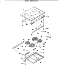 Section Diagram and Parts List for JB576GR5WH  General Electric Range