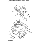 Section Diagram and Parts List for JBP45AV1  General Electric Range