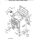 Section Diagram and Parts List for JBP45AV1  General Electric Range