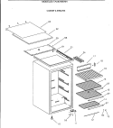 CABINET & SHELVES Diagram and Parts List for TAX4DNXWH  General Electric Refrigerator