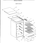 CABINET & SHELVES Diagram and Parts List for TAX4SNXWH  General Electric Refrigerator