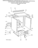 CABINET Diagram and Parts List for DBXR453ET0AA  General Electric Dryer