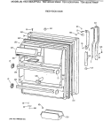 FRESH FOOD DOOR Diagram and Parts List for TBX18DAXFRWW  General Electric Refrigerator