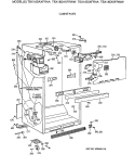 CABINET PARTS Diagram and Parts List for TBX18DAXFRWW  General Electric Refrigerator