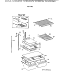 SHELF PARTS Diagram and Parts List for TBX18DAXFRWW  General Electric Refrigerator