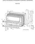 FREEZER DOOR Diagram and Parts List for TBX18DAXGRAA  General Electric Refrigerator