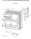 FRESH FOOD DOOR Diagram and Parts List for TBX18DAXGRAA  General Electric Refrigerator