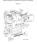 CABINET PARTS Diagram and Parts List for TBX18DAXGRAA  General Electric Refrigerator