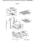 SHELF PARTS Diagram and Parts List for TBX18DAXGRAA  General Electric Refrigerator