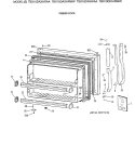 FREEZER DOOR Diagram and Parts List for TBX18DAXHRWW  General Electric Refrigerator