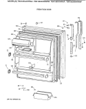 FRESH FOOD DOOR Diagram and Parts List for TBX18DAXHRWW  General Electric Refrigerator
