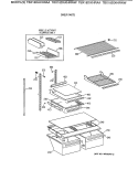 SHELF PARTS Diagram and Parts List for TBX18DAXHRWW  General Electric Refrigerator