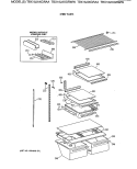SHELF PARTS Diagram and Parts List for TBX18JIXGRAA  General Electric Refrigerator