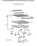 COMPARTMENT SEPARATOR PARTS Diagram and Parts List for TBX18JIXGRAA  General Electric Refrigerator
