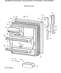 FRESH FOOD DOOR Diagram and Parts List for TBX18JIXHRAA  General Electric Refrigerator
