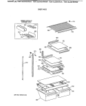 SHELF PARTS Diagram and Parts List for TBX18JIXHRAA  General Electric Refrigerator