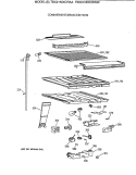 COMPARTMENT SEPARATOR PARTS Diagram and Parts List for TBX21NIXCRWW  General Electric Refrigerator