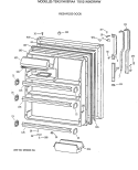 FRESH FOOD DOOR Diagram and Parts List for TBX21NIXERAA  General Electric Refrigerator