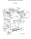 CABINET PARTS Diagram and Parts List for TBX21NIXERAA  General Electric Refrigerator