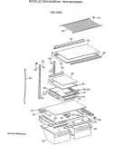SHELF PARTS Diagram and Parts List for TBX21NIXERAA  General Electric Refrigerator