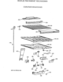 COMPARTMENT SEPARATOR PARTS Diagram and Parts List for TBX21NIXERAA  General Electric Refrigerator