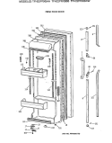 FRESH FOOD DOOR Diagram and Parts List for TFH22PRXBBB  General Electric Refrigerator