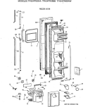 FREEZER DOOR Diagram and Parts List for TFH24PRXBWW  General Electric Refrigerator
