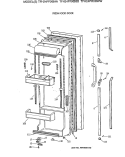 FRESH FOOD DOOR Diagram and Parts List for TFH24PRXBWW  General Electric Refrigerator