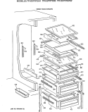 FRESH FOOD SHELVES Diagram and Parts List for TFH30PRTBAA  General Electric Refrigerator