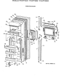 Part Location Diagram of WR71X2625 GE SHELF DOOR MODULE Assembly