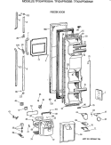 FREEZER DOOR Diagram and Parts List for TFX24PRXBWW  General Electric Refrigerator