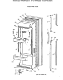 FRESH FOOD DOOR Diagram and Parts List for TFX24PRXBWW  General Electric Refrigerator